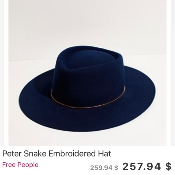 Free people Peter snake hat navy new with tags display picture 3